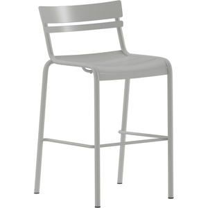 image:imageFlash Furniture Nash Commercial Grade Steel Stack Stool IndoorOutdoor Bar Stool with 2 Slat Back Set of 2 RedSilver