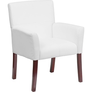 image:imageFlash Furniture Taylor LeatherSoft Upholstered Executive Side Reception Chair Lobby Chair with Cushions and Padded Arms BlackWhite