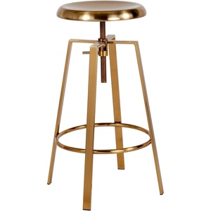 image:imageFlash Furniture Toledo Industrial Style Barstool with Swivel Lift Adjustable Height Seat in Gold FinishGold