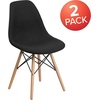 image:imageFlash Furniture 2 Pack Elon Series Milan Patchwork Fabric Chair with Wooden LegsGenoa Black