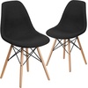 image:imageFlash Furniture 2 Pack Elon Series Milan Patchwork Fabric Chair with Wooden LegsGenoa Black