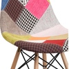 image:imageFlash Furniture 2 Pack Elon Series Milan Patchwork Fabric Chair with Wooden LegsMilan Patchwork