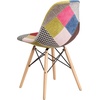 image:imageFlash Furniture 2 Pack Elon Series Milan Patchwork Fabric Chair with Wooden LegsMilan Patchwork