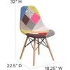 image:imageFlash Furniture 2 Pack Elon Series Milan Patchwork Fabric Chair with Wooden LegsMilan Patchwork