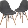 image:imageFlash Furniture 2 Pack Elon Series Milan Patchwork Fabric Chair with Wooden LegsSiena Gray