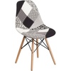 image:imageFlash Furniture 2 Pack Elon Series Milan Patchwork Fabric Chair with Wooden LegsTurin Patchwork