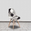 image:imageFlash Furniture 2 Pack Elon Series Milan Patchwork Fabric Chair with Wooden LegsTurin Patchwork