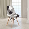 image:imageFlash Furniture 2 Pack Elon Series Milan Patchwork Fabric Chair with Wooden LegsTurin Patchwork
