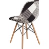 image:imageFlash Furniture 2 Pack Elon Series Milan Patchwork Fabric Chair with Wooden LegsTurin Patchwork