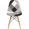 image:imageFlash Furniture 2 Pack Elon Series Milan Patchwork Fabric Chair with Wooden LegsTurin Patchwork