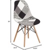 image:imageFlash Furniture 2 Pack Elon Series Milan Patchwork Fabric Chair with Wooden LegsTurin Patchwork