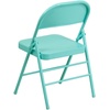 image:imageFlash Furniture 2 Pack HERCULES COLORBURST Series Tantalizing Teal Triple Braced amp Double Hinged Metal Folding Chair1