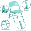 image:imageFlash Furniture 2 Pack HERCULES COLORBURST Series Tantalizing Teal Triple Braced amp Double Hinged Metal Folding Chair2