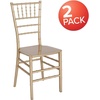 image:imageFlash Furniture 2 Pack HERCULES Series Champagne Resin Stacking Chiavari ChairGold