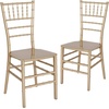 image:imageFlash Furniture 2 Pack HERCULES Series Champagne Resin Stacking Chiavari ChairGold