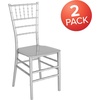 image:imageFlash Furniture 2 Pack HERCULES Series Champagne Resin Stacking Chiavari ChairSilver