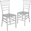 image:imageFlash Furniture 2 Pack HERCULES Series Champagne Resin Stacking Chiavari ChairSilver