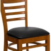 image:imageFlash Furniture 2 Pack HERCULES Series Ladder Back Cherry Wood Restaurant Chair  Burgundy Vinyl SeatBlack Vinyl SeatCherry Wood Frame