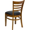 image:imageFlash Furniture 2 Pack HERCULES Series Ladder Back Cherry Wood Restaurant Chair  Burgundy Vinyl SeatBlack Vinyl SeatCherry Wood Frame