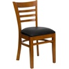 image:imageFlash Furniture 2 Pack HERCULES Series Ladder Back Cherry Wood Restaurant Chair  Burgundy Vinyl SeatBlack Vinyl SeatCherry Wood Frame