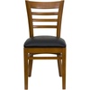 image:imageFlash Furniture 2 Pack HERCULES Series Ladder Back Cherry Wood Restaurant Chair  Burgundy Vinyl SeatBlack Vinyl SeatCherry Wood Frame