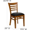 image:imageFlash Furniture 2 Pack HERCULES Series Ladder Back Cherry Wood Restaurant Chair  Burgundy Vinyl SeatBlack Vinyl SeatCherry Wood Frame