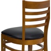 image:imageFlash Furniture 2 Pack HERCULES Series Ladder Back Cherry Wood Restaurant Chair  Burgundy Vinyl SeatBlack Vinyl SeatCherry Wood Frame