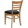 image:imageFlash Furniture 2 Pack HERCULES Series Ladder Back Cherry Wood Restaurant Chair  Burgundy Vinyl SeatBlack Vinyl SeatNatural Wood Frame