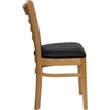 image:imageFlash Furniture 2 Pack HERCULES Series Ladder Back Cherry Wood Restaurant Chair  Burgundy Vinyl SeatBlack Vinyl SeatNatural Wood Frame
