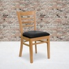 image:imageFlash Furniture 2 Pack HERCULES Series Ladder Back Cherry Wood Restaurant Chair  Burgundy Vinyl SeatBlack Vinyl SeatNatural Wood Frame