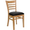image:imageFlash Furniture 2 Pack HERCULES Series Ladder Back Cherry Wood Restaurant Chair  Burgundy Vinyl SeatBlack Vinyl SeatNatural Wood Frame
