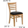 image:imageFlash Furniture 2 Pack HERCULES Series Ladder Back Cherry Wood Restaurant Chair  Burgundy Vinyl SeatBlack Vinyl SeatNatural Wood Frame