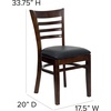 image:imageFlash Furniture 2 Pack HERCULES Series Ladder Back Cherry Wood Restaurant Chair  Burgundy Vinyl SeatBlack Vinyl SeatWalnut Wood Frame