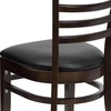 image:imageFlash Furniture 2 Pack HERCULES Series Ladder Back Cherry Wood Restaurant Chair  Burgundy Vinyl SeatBlack Vinyl SeatWalnut Wood Frame