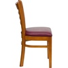 image:imageFlash Furniture 2 Pack HERCULES Series Ladder Back Cherry Wood Restaurant Chair  Burgundy Vinyl SeatBurgundy Vinyl SeatCherry Wood Frame