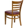 image:imageFlash Furniture 2 Pack HERCULES Series Ladder Back Cherry Wood Restaurant Chair  Burgundy Vinyl SeatBurgundy Vinyl SeatCherry Wood Frame