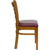 image:imageFlash Furniture 2 Pack HERCULES Series Ladder Back Cherry Wood Restaurant Chair  Burgundy Vinyl SeatBurgundy Vinyl SeatCherry Wood Frame