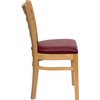 image:imageFlash Furniture 2 Pack HERCULES Series Ladder Back Cherry Wood Restaurant Chair  Burgundy Vinyl SeatBurgundy Vinyl SeatNatural Wood Frame