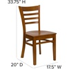 image:imageFlash Furniture 2 Pack HERCULES Series Ladder Back Cherry Wood Restaurant Chair  Burgundy Vinyl SeatCherry Wood SeatCherry Wood Frame