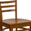 image:imageFlash Furniture 2 Pack HERCULES Series Ladder Back Cherry Wood Restaurant Chair  Burgundy Vinyl SeatCherry Wood SeatCherry Wood Frame