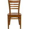 image:imageFlash Furniture 2 Pack HERCULES Series Ladder Back Cherry Wood Restaurant Chair  Burgundy Vinyl SeatCherry Wood SeatCherry Wood Frame