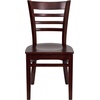 image:imageFlash Furniture 2 Pack HERCULES Series Ladder Back Cherry Wood Restaurant Chair  Burgundy Vinyl SeatMahogany Wood SeatMahogany Wood Frame