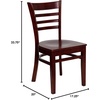 image:imageFlash Furniture 2 Pack HERCULES Series Ladder Back Cherry Wood Restaurant Chair  Burgundy Vinyl SeatMahogany Wood SeatMahogany Wood Frame