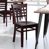 image:imageFlash Furniture 2 Pack HERCULES Series Ladder Back Cherry Wood Restaurant Chair  Burgundy Vinyl SeatMahogany Wood SeatMahogany Wood Frame