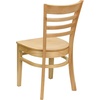 image:imageFlash Furniture 2 Pack HERCULES Series Ladder Back Cherry Wood Restaurant Chair  Burgundy Vinyl SeatNatural Wood SeatNatural Wood Frame