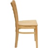 image:imageFlash Furniture 2 Pack HERCULES Series Ladder Back Cherry Wood Restaurant Chair  Burgundy Vinyl SeatNatural Wood SeatNatural Wood Frame