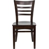 image:imageFlash Furniture 2 Pack HERCULES Series Ladder Back Cherry Wood Restaurant Chair  Burgundy Vinyl SeatWalnut Wood SeatWalnut Wood Frame