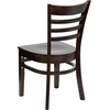 image:imageFlash Furniture 2 Pack HERCULES Series Ladder Back Cherry Wood Restaurant Chair  Burgundy Vinyl SeatWalnut Wood SeatWalnut Wood Frame