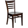 image:imageFlash Furniture 2 Pack HERCULES Series Ladder Back Cherry Wood Restaurant Chair  Burgundy Vinyl SeatWalnut Wood SeatWalnut Wood Frame