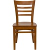 image:imageFlash Furniture 2 Pack HERCULES Series Ladder Back Cherry Wood Restaurant Chair  Burgundy Vinyl SeatWalnut Wood SeatWalnut Wood Frame